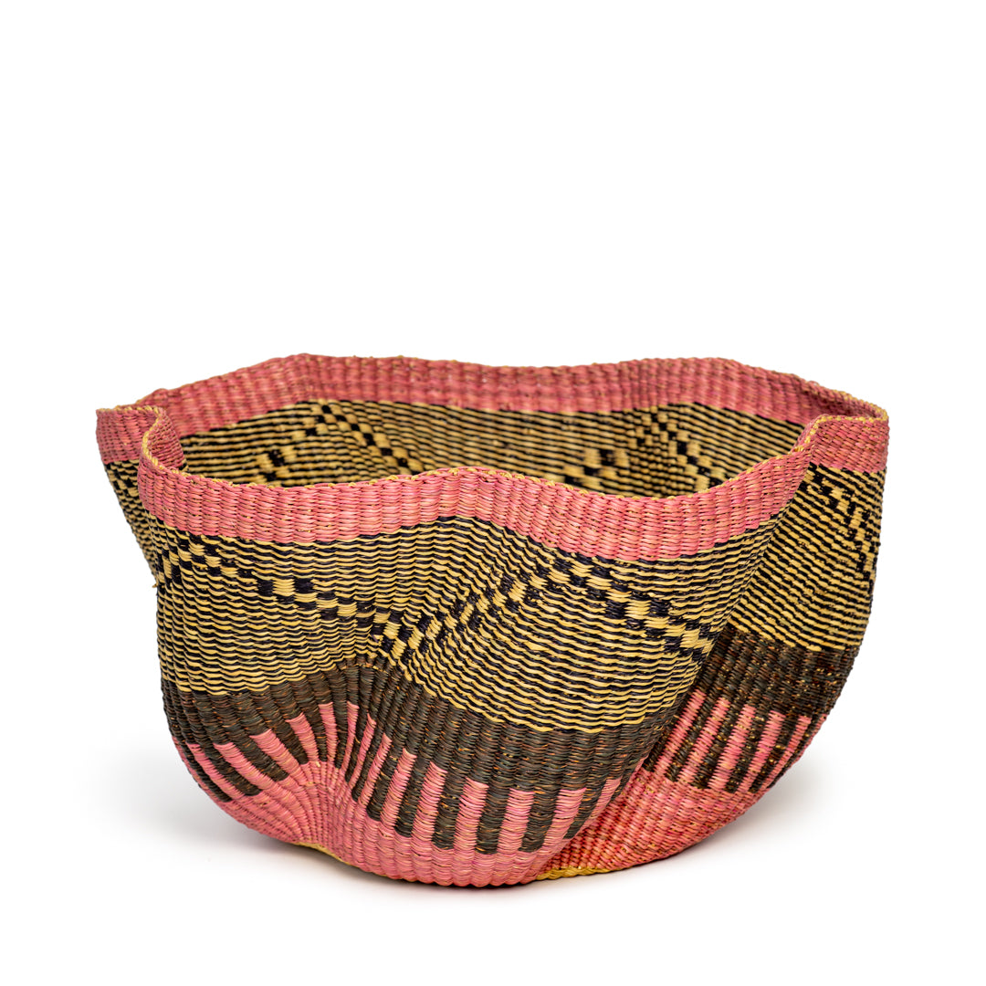 Aster Hand-Woven Wave Basket