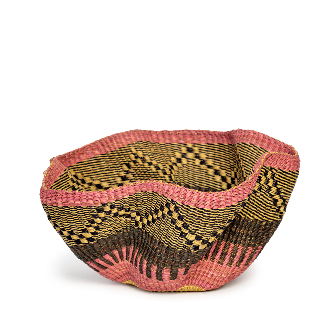 Aster Hand-Woven Wave Basket