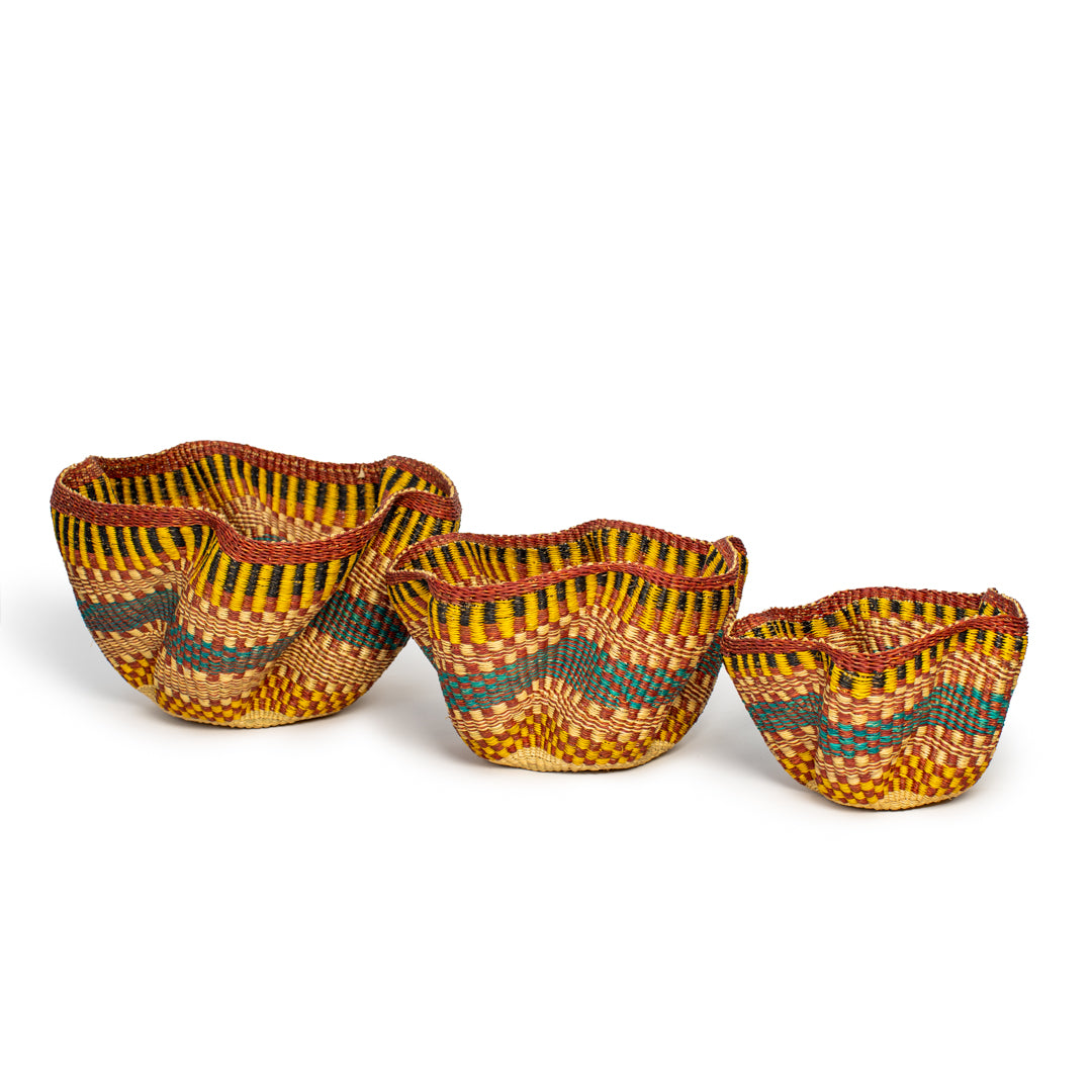 Calla Hand-Woven Wave Basket