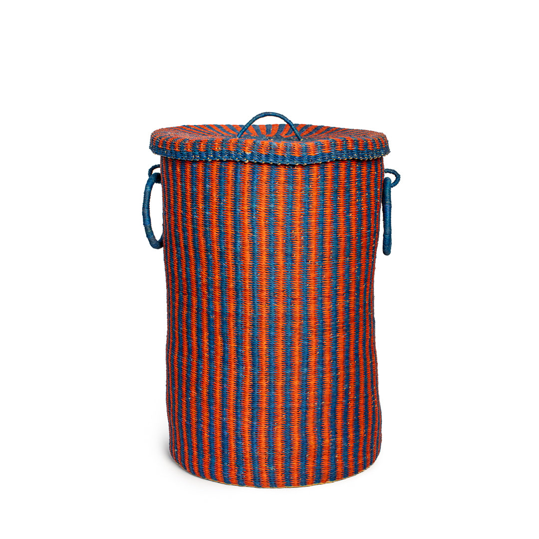 Wavra Hand-Woven Lidded Laundry Basket