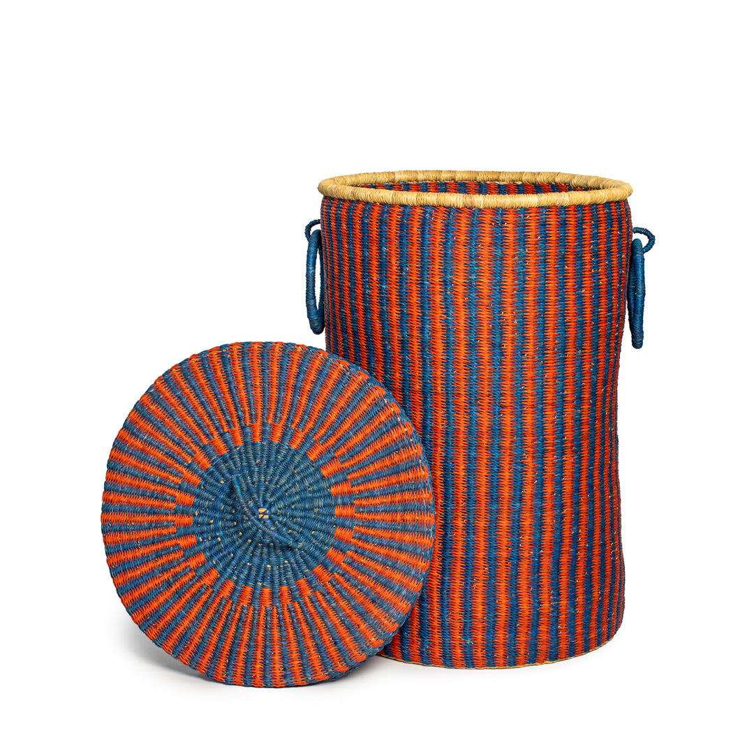 Wavra Hand-Woven Lidded Laundry Basket