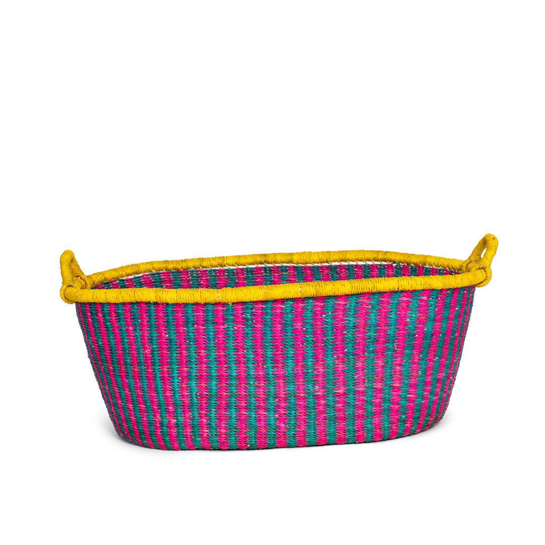 Violet Hand-Woven Ironing Basket