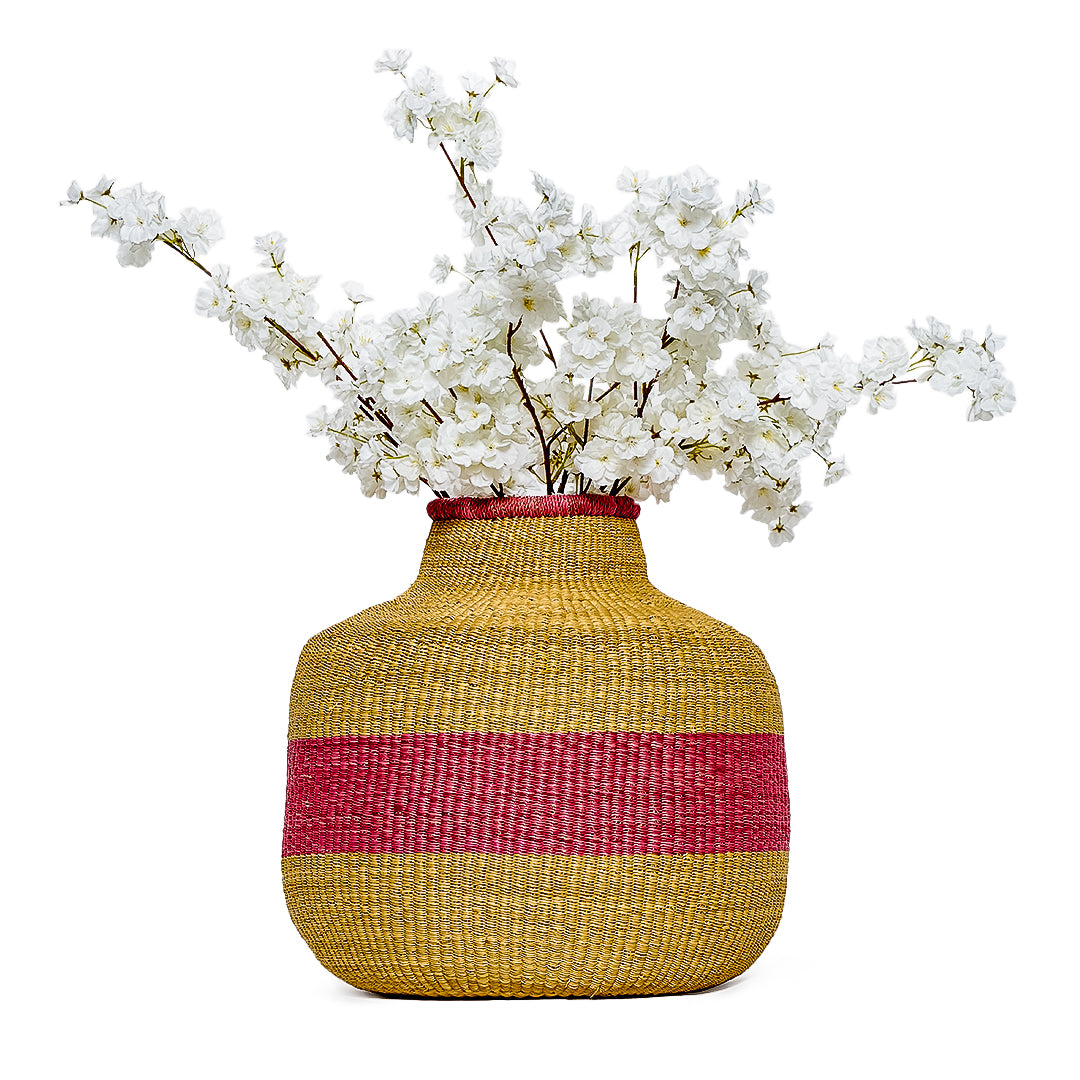 Magnolia Hand-Woven Flower Basket