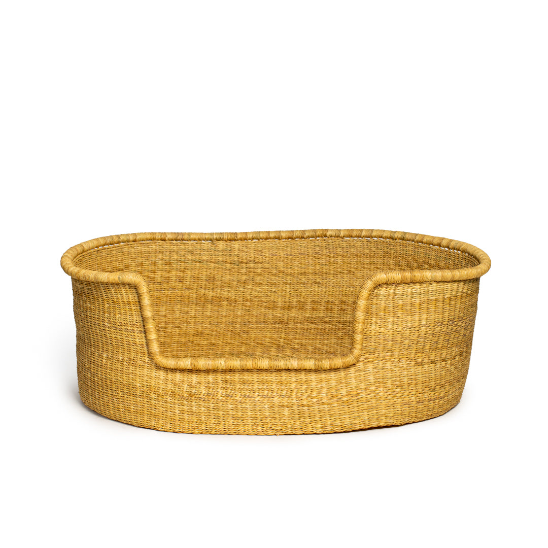 Natural Hand-Woven Dog Bed