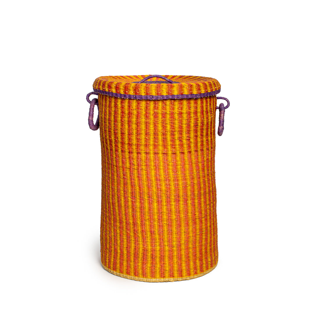 Sese Hand-Woven Lidded Laundry Basket