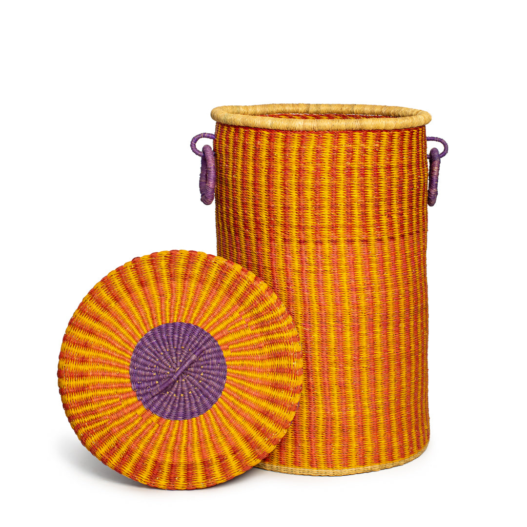 Sese Hand-Woven Lidded Laundry Basket