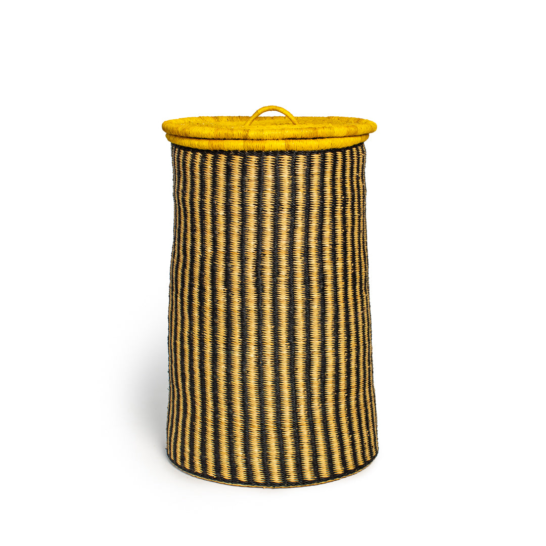 Vine Hand-Woven Lidded Laundry Basket